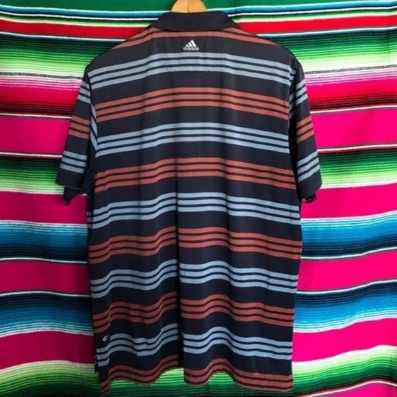 Adidas Climacool Striped Polo Men’s Embroidered Lo - Picture 5 of 6
